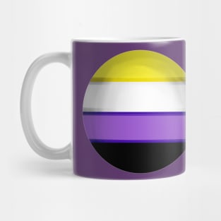 Non binary flag pride colours circular sphere Mug